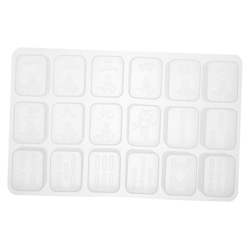 Sewroro Silikonform Mahjong Gießform für Epoxidharz Flexibel Langlebig DIY Silikon Gießformen für Harz Wachs Kreative Bastelideen von Sewroro