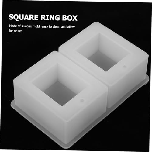 Sewroro Silikonform für Rechteckige Ringbox DIY Silikon Gießform Langlebig Flexibel Wiederverwendbar mit Dekorativem Deckel für Epoxidharz Schmuck Aufbewahrungskasten Geschenkidee von Sewroro