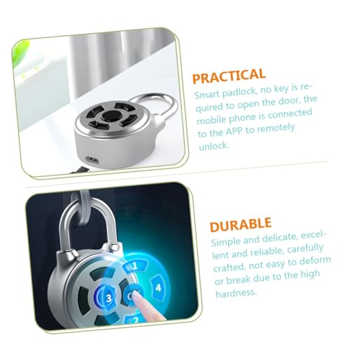 Sewroro Smartes Vorhängeschloss mit Zahlencode Kabellos Langlebiges Zinklegierungsmaterial Korrosionsbeständig für Fitnessstudio Schränke Koffer und Schrank Notstromfunktion per Sewroro Smartes Vorhängeschloss mit Zahlencode Kabellos Langlebiges Zinklegierungsmaterial Korrosionsbeständig für Fitnessstudio Schränke Koffer und Schrank Notstromfunktion per von Sewroro