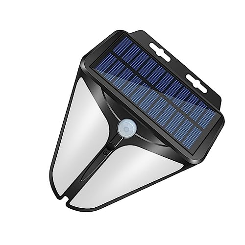Sewroro Solarbetriebenes Sicherheitslicht mit Bewegungssensor Wasserdichtes Alarmlicht für Außenbereich Geeignet für Farmen und Induktionswinkel Hornlautstärke von Sewroro