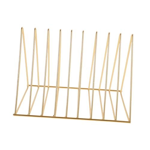 Sewroro Stabiler Desktop Bücherregal Organizer aus Robustem Eleganter Dreieckiger Magazinhalter für Büro und Zuhause Geräumiges Metallregal zur Buch und Zeitschriftenaufbewahrung von Sewroro