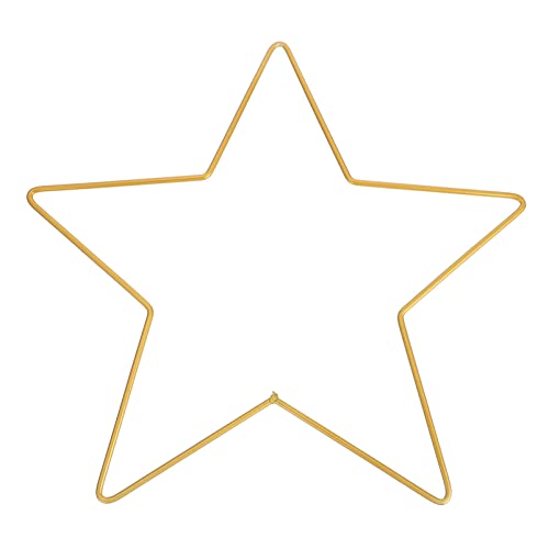 Sewroro Stern-Traumfänger Metallreifen Sternkranzrahmen Metallsterndraht Makramee-Rahmen Pentagrammförmiger Metallring Blumenkranzreifen zum Aufhängen (30 cm) von Sewroro