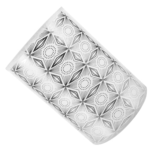 Sewroro Stoff Lampenschirm Ersatzschirm für Stehlampe Anti reflektierend Gedruckt Elegantes Design Vielseitig für Hotel und Wohnzimmer Runder Silberner Lampenschirm Langlebiger Schutz für von Sewroro