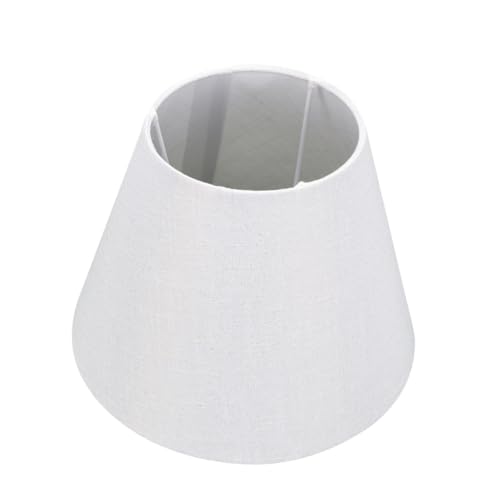 Sewroro Stoff Lampenschirm aus Hochwertigem Leinen Langlebiger Lampenüberzug für Tischlampen Wohnzimmer und Schlafzimmer Dekorative Diffuse Beleuchtung Weiß Einfach zu Montieren von Sewroro