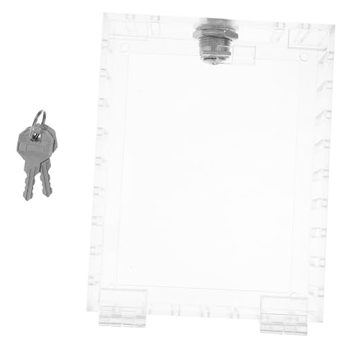 Sewroro Thermostat Schutzbox Transparent mit Schlüssel Kompatible Thermostat Abdeckung Abschließbare Temperaturkontrolle Einfache Montage ohne Werkzeug Langlebiger Kunststoff Schutz für von Sewroro