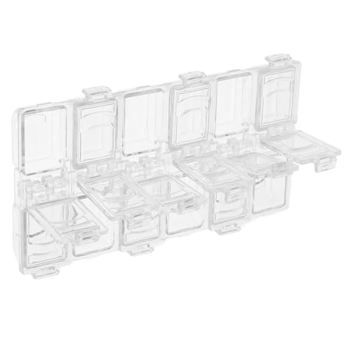 Sewroro Transparente Nagelkunst Aufbewahrungsbox Fächer Kompakt Tragbar Klarer Organizer für Strasssteine Perlen und Schmuck Praktisches Aufbewahrungssystem für Nail Art Zubehör Sewroro Transparente Nagelkunst Aufbewahrungsbox Fächer Kompakt Tragbar Klarer Organizer für Strasssteine Perlen und Schmuck Praktisches Aufbewahrungssystem für Nail Art Zubehör von Sewroro