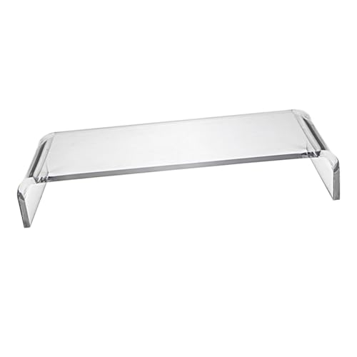 Sewroro Transparenter Acryl Monitorständer Tastaturbrücke mit Katzen Schutz Höhenverstellbarer Laptop und Computermonitor Erhöhung Ergonomische Bildschirmerhöhung für Schreibtisch und von Sewroro