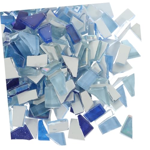 Sewroro Unregelmäßige Blaue Dekorative Mosaikfliesen für DIY Bastelprojekte Wie Blumentöpfe Bilderrahmen und Vasen Kreative Gestaltungsmöglichkeiten für Handgemachte Heimdekoration von Sewroro
