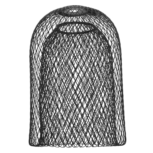 Sewroro Vintage Doppellagiger Eisendraht Lampenschirm Industrial Mesh Deckenleuchte Retro Metall Lampenschirm Schutz für Bar Wohnzimmer Schwarz von Sewroro