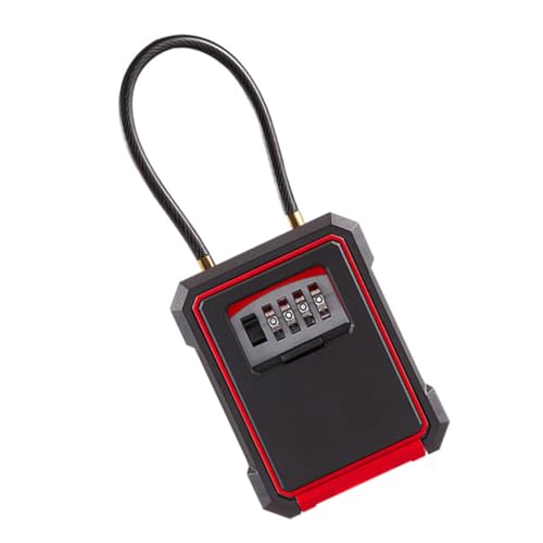 Sewroro Wandmontierter Schlüsselbox mit Zahlenschloss Robuste Stahlkonstruktion Einstellbarer Sicherheitscode Einfache Installation für Zuhause Büro Schule und Baustelle Wetterfest Rote Sewroro Wandmontierter Schlüsselbox mit Zahlenschloss Robuste Stahlkonstruktion Einstellbarer Sicherheitscode Einfache Installation für Zuhause Büro Schule und Baustelle Wetterfest Rote von Sewroro
