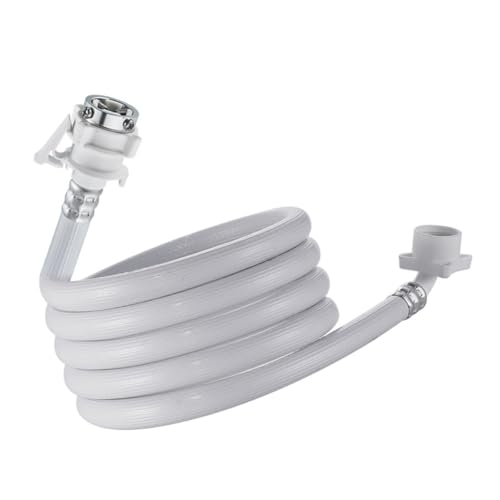 Sewroro Waschmaschinen Wasserschlauch Wasserversorgungsschlauch aus Langlebigem PVC und Edelstahl Flexibel Leckage Passend für Vollautomatische Waschmaschinen von Sewroro