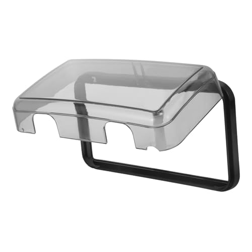 Sewroro Wasserdichte Doppel schalterbox mit Selbstklebendem Schutz Spritzwassergeschützte Wandsteckdosenabdeckung für Badezimmer und Außenbereich Wiederverwendbar und Langlebig von Sewroro