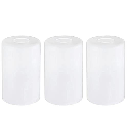 3 x weißer Milchglas-Schirm, Glas-Lampenschirm-Abdeckungen für Leuchten, 4,8 cm Einbaukugeln und Lampenschirme für Kronleuchter, Wandleuchter, Hängeleuchte, Badleuchten, Waschtischleuchten von Sewterolyn