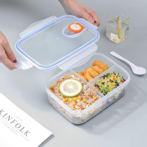 Bento Boxen, Brotdose mit Fächern, Meal Prep Boxen, Lunchbox Erwachsene, Kommt mit Löffel, Auslaufsicheres Design, Mikrowelle, Kühlschrank, Spülmaschinenfest, Vorratsdosen mit Deckel Luftdicht Essens von Sexoxo
