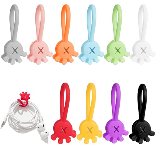 Sexyhot 10 Stück Magnetische Kabelbinder, Silikon Kabelclip Organizer, Magnetic Cable Manager, kabelbinder wiederverschließbar, 10 Farben, Wasserdicht und Feuchtigkeitsbeständig, Kreative Formen Sexyhot 10 Stück Magnetische Kabelbinder, Silikon Kabelclip Organizer, Magnetic Cable Manager, kabelbinder wiederverschließbar, 10 Farben, Wasserdicht und Feuchtigkeitsbeständig, Kreative Formen von Sexyhot