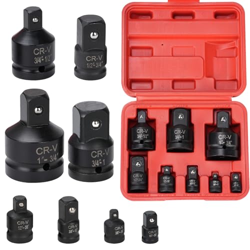 sexyhot 8-tlg Adapter-Satz, Schlagschrauber Adapter 3/4” auf 1”, 1” auf 3/4”, 1/4" auf 3/8", 3/8" auf 1/4", 3/8" auf 1/2", 1/2" auf 3/8", 1/2" auf 3/4", 3/4" auf 1/2" von Sexyhot