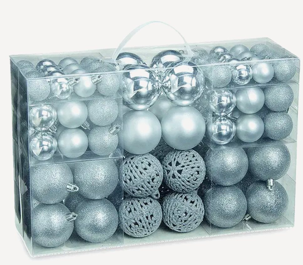 Seyila Home Weihnachtsbaumkugel Christbaumschmuck, Kunststoff, 100 er Set von Seyila Home