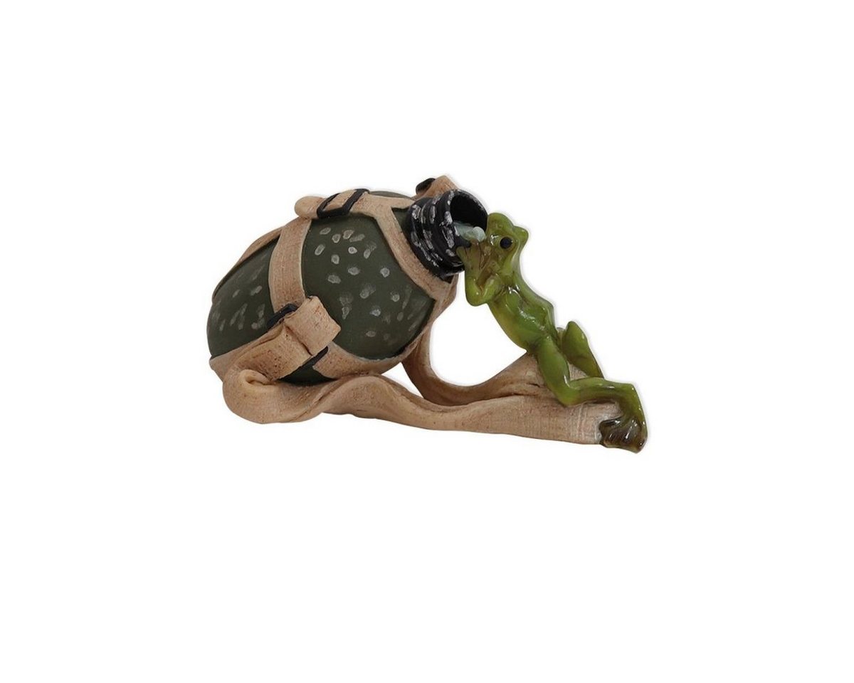 Seyko-Geschenke Dekofigur 091084 - Keramikfigur Frosch Paul der Durstige", 7 cm (1tlg), Perfekt für jeden Anlass" von Seyko-Geschenke