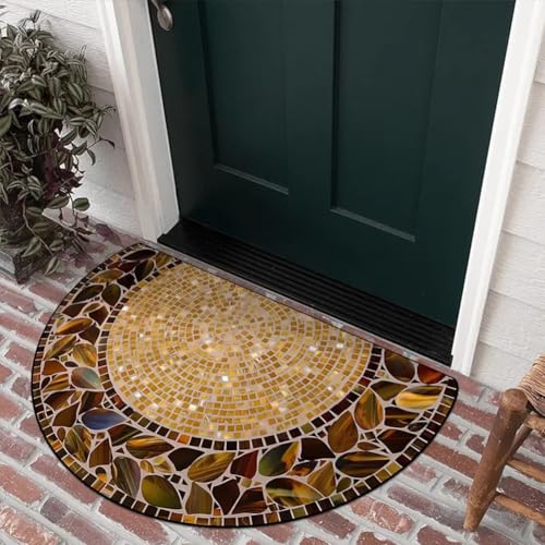 Seymal Halbrunde Fußmatte Im Boho-Stil – Rutschfester, Weicher Bodenteppich, Waschbarer Halbrunder Flächenvorleger, Saugfähige Fußmatte for Den Eingangsbereich for Küche, Wohnzimmer, Terrasse Seymal Halbrunde Fußmatte Im Boho-Stil – Rutschfester, Weicher Bodenteppich, Waschbarer Halbrunder Flächenvorleger, Saugfähige Fußmatte for Den Eingangsbereich for Küche, Wohnzimmer, Terrasse von Seymal