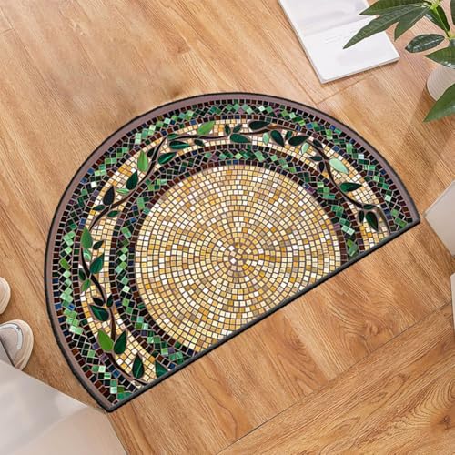 Seymal Halbrunde Fußmatte Im Boho-Stil – Rutschfester, Weicher Bodenteppich, Waschbarer Halbrunder Flächenvorleger, Saugfähige Fußmatte for Den Eingangsbereich for Küche, Wohnzimmer, Terrasse Seymal Halbrunde Fußmatte Im Boho-Stil – Rutschfester, Weicher Bodenteppich, Waschbarer Halbrunder Flächenvorleger, Saugfähige Fußmatte for Den Eingangsbereich for Küche, Wohnzimmer, Terrasse von Seymal