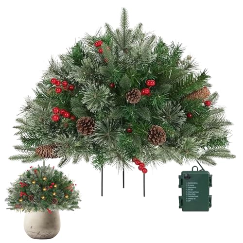Seyrnicay Weihnachts-Urnenfüller – beleuchteter Pflanzgefäß mit Stativpfahl | Urlaubsdekoration für Familientreffen, Garten, Blumenbeete, von Seyrnicay