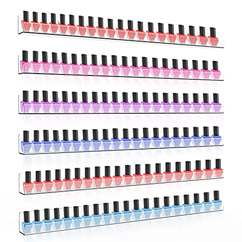 Sezanrpt Klarer Nagellack Organizer Wandmontage, 61cm Acrylregal für 150 Flaschen, 6-Pack von Sezanrpt