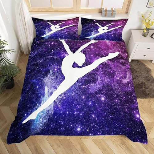 Sezhiqeu Mädchen Gymnastik Bettwäsche 135x200, 3D Muster Weich Kuschelig Mikrofaser Bettwäsche Set Turnerin Bettbezug + 2 Kissenbezug 80x80 cm mit Reißverschluss C-3883 Sezhiqeu Mädchen Gymnastik Bettwäsche 135x200, 3D Muster Weich Kuschelig Mikrofaser Bettwäsche Set Turnerin Bettbezug + 2 Kissenbezug 80x80 cm mit Reißverschluss C-3883 von Sezhiqeu