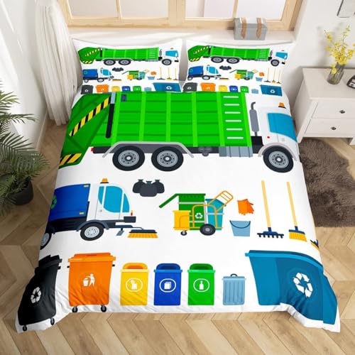 Sezhiqeu Müllabfuhr-Fahrzeug Bettwäsche 135x200, 3D Muster Weich Kuschelig Mikrofaser Bettwäsche Set Cartoon-Autos Bettbezug + 2 Kissenbezug 80x80 cm mit Reißverschluss A4457 Sezhiqeu Müllabfuhr-Fahrzeug Bettwäsche 135x200, 3D Muster Weich Kuschelig Mikrofaser Bettwäsche Set Cartoon-Autos Bettbezug + 2 Kissenbezug 80x80 cm mit Reißverschluss A4457 von Sezhiqeu