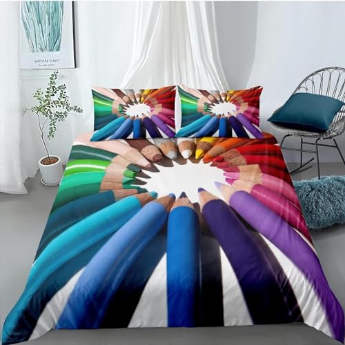 Sezhiqeu Pinsel Bettwäsche 135x200, 3D Muster Super Weich Mikrofaser Bettwäsche Set Pinsel Bettbezug mit Reißverschluss + 2 Kissenbezug 80x80 cm G-619 Sezhiqeu Pinsel Bettwäsche 135x200, 3D Muster Super Weich Mikrofaser Bettwäsche Set Pinsel Bettbezug mit Reißverschluss + 2 Kissenbezug 80x80 cm G-619 von Sezhiqeu
