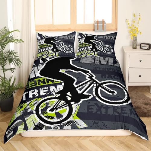 Sezhiqeu Schubkarre Bettwäsche 135x200, 3D Muster Weich Mikrofaser Bettwäsche Set Radfahren Bettbezug + 2 Kissenbezug 80x80 cm mit Reißverschluss E-403 Sezhiqeu Schubkarre Bettwäsche 135x200, 3D Muster Weich Mikrofaser Bettwäsche Set Radfahren Bettbezug + 2 Kissenbezug 80x80 cm mit Reißverschluss E-403 von Sezhiqeu