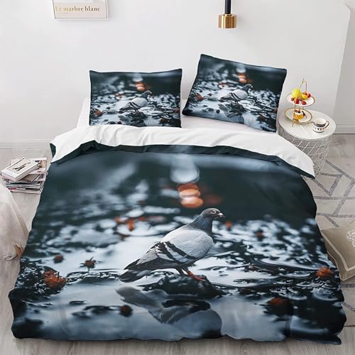 Sezhiqeu Taube Bettwäsche 220x240, 3D Muster Weich Mikrofaser Winter Bettwäsche-Sets Vogel-Tiere Bettbezug + 2 Kissenbezug 80x80 cm mit Reißverschluss D-707 Sezhiqeu Taube Bettwäsche 220x240, 3D Muster Weich Mikrofaser Winter Bettwäsche-Sets Vogel-Tiere Bettbezug + 2 Kissenbezug 80x80 cm mit Reißverschluss D-707 von Sezhiqeu