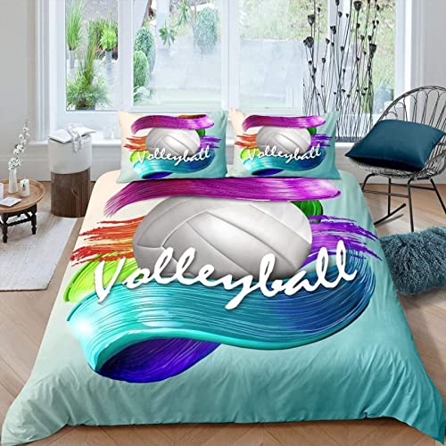 Sezhiqeu Volleyball Bettwäsche 135x200, 3D Muster Weich Kuschelig Mikrofaser Bettwäsche Set Sport-Graffiti Bettbezug + 2 Kissenbezug 80x80 cm mit Reißverschluss Sezhiqeu Volleyball Bettwäsche 135x200, 3D Muster Weich Kuschelig Mikrofaser Bettwäsche Set Sport-Graffiti Bettbezug + 2 Kissenbezug 80x80 cm mit Reißverschluss von Sezhiqeu