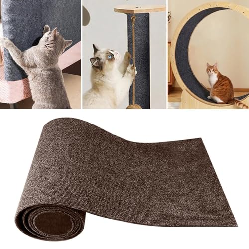 Sfit Kratzmatte Katze Wand Selbstklebend Kratzschutz Sofa Katze Kratzteppich Ecke DIY Climbing Cat Scratcher Mat AntiKratz Tape Kratzpads Katzenkratzmatte(Braun,L: 40 * 200CM) von Sfit