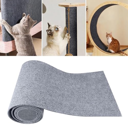 Sfit Kratzmatte Katze Wand Selbstklebend Kratzschutz Sofa Katze Kratzteppich Ecke DIY Climbing Cat Scratcher Mat AntiKratz Tape Kratzpads Katzenkratzmatte(Hellgrau,L: 40 * 200CM) von Sfit