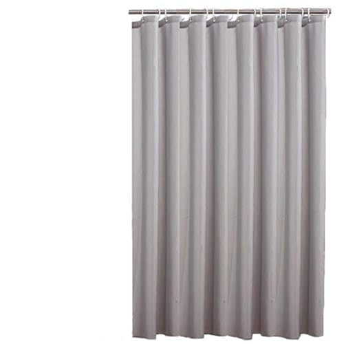 Sfoothome Wasserdichter PolyesterGewebeDuschvorhang schimmelbeständiger waschbarer BadVorhang für Badezimmer mit AntirostÖsen PlastikvorhangRingen und schwerem Saum grau 90 x 180cm von Sfoothome