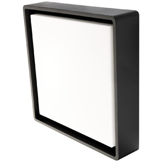 SG LIGHTING - LED-Anbauleuchte 6W FRAME 3000K A++ mt 500lm sw Konv IP66 Kst_opal von Sg Lighting