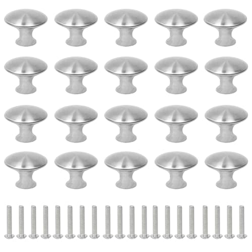20 Stück möbelknöpfe silvery,30mm möbelgriffe rund,schrankknauf,für Schrank, Möbel, Küchenschränke, Kleiderschrank von Sgehai