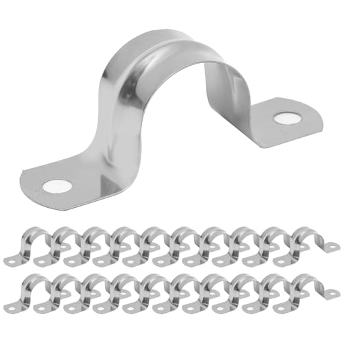 20 Stück rohrschellen 20mm,edelstahl rohr rohrschelle,U-typ rohrklemme,befestigungsschelle,kabelschellen zum schrauben，für Befestigung Gasrohre Wasserrohre Kabelrohr von Sgehai