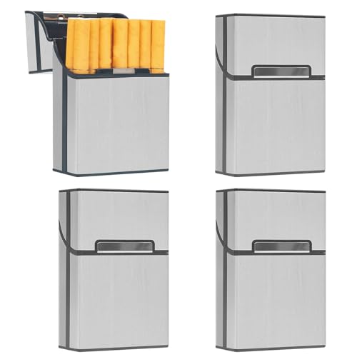 4 Stück zigaretten schachteln,zigarettenbox metall mit Magnetverschluss,zigaretten box Aluminium,zigarettendose,zigarettenschachtel box,Für zigarettenetui 20 zigaretten,zigarettenetui damen Mann von Sgehai