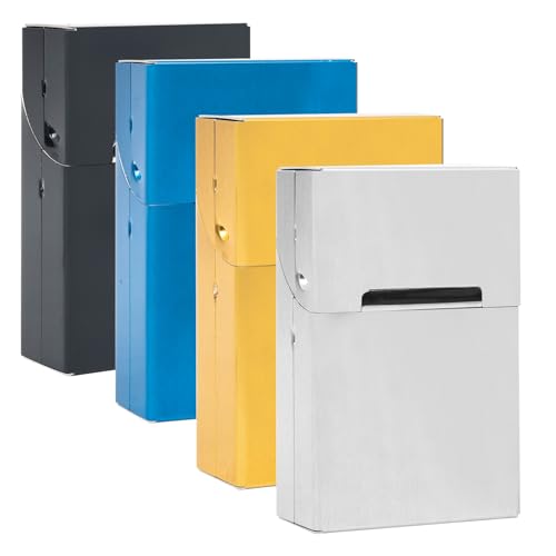 4 Stück zigaretten schachteln,zigarettenbox metall mit magnetverschluss,zigaretten box aluminium,zigarettenetui damen mann,zigarettenbox für 20 zigaretten,zigarettenschachtel,zigarettenetuis von Sgehai
