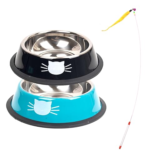 2 Stück katzennapf flach + 1 Katzenspielzeug,katzennapf Edelstahl,katzennapf 2er Set,futternapf Katze,Katzen napf,Katzennäpfe,Fressnapf Katze,katzenschüssel,futternapf Hund, 2 Stück katzennapf flach + 1 Katzenspielzeug,katzennapf Edelstahl,katzennapf 2er Set,futternapf Katze,Katzen napf,Katzennäpfe,Fressnapf Katze,katzenschüssel,futternapf Hund, von Sgehai