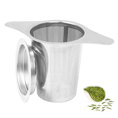 1 Stück edelstahl teesieb, tea filter,teesieb für losen tee tasse,mit deckel breiter doppelgriff tea filter von Sgehai