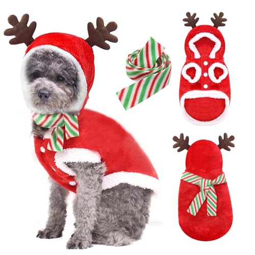 Rot Hundekostüm Weihnachten Elchkostüm - Haustier Weihnachtskostüm Mit Schal,Winter eihnachtskostüm Hund Hundemantel für Katzen Hunde Welpen Weihnachten Kostüm Hund Geschenk Rot Hundekostüm Weihnachten Elchkostüm - Haustier Weihnachtskostüm Mit Schal,Winter eihnachtskostüm Hund Hundemantel für Katzen Hunde Welpen Weihnachten Kostüm Hund Geschenk von Sgehenr