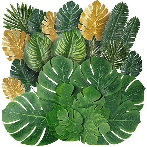 Sggvecsy 72 Stück 8 Arten künstliche Tropische Palmenblätter, Tropische Blätter, Monstera-Blätter, Dusche, Geburtstags-Themendekorationen Sggvecsy 72 Stück 8 Arten künstliche Tropische Palmenblätter, Tropische Blätter, Monstera-Blätter, Dusche, Geburtstags-Themendekorationen von Sggvecsy