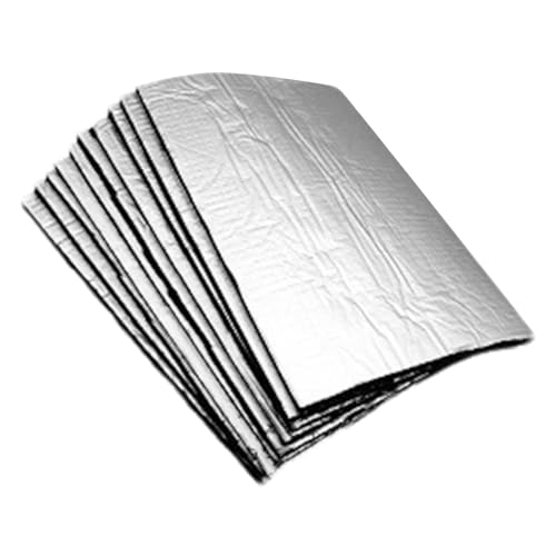 10 Stück Dämmmatte Auto Schallschutzmatte Isolierung Matte Schaumstoff Selbstklebende Mattenrolle Feuerfest Feuchtigkeitsfest Wasserdicht 25 x 18 x 0,5 cm von Sghtil