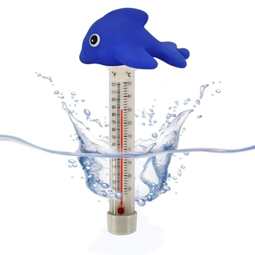 Schwimmende Pool Thermometer, Floating Pool Thermometer Wasser Temperatur Thermometer Schwimmbadthermometer mit Schnur für Innen und Außen Pools, Aquarien, Fischteiche von Sghtil