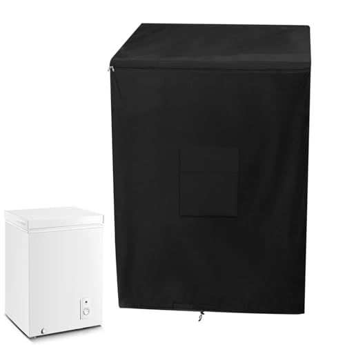 Sghtil Abdeckung für Gefrierschrank mit Gehäuse, wasserdicht, staubdicht für Gefrierschrank – Oxford-Gewebe mit doppelter Öffnung oben für den Innen- und Außenbereich zu allen Jahreszeiten von Sghtil