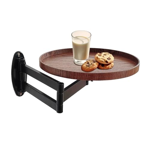 Sghtil An der Wand montierter Klapptisch, zusammenklappbarer Wandschreibtisch, rotierende Kabinentabelle, einziehbare Indoor-Heimdekoration, Leseschreibtisch für Wohnzimmer, Schlafzimmer von Sghtil