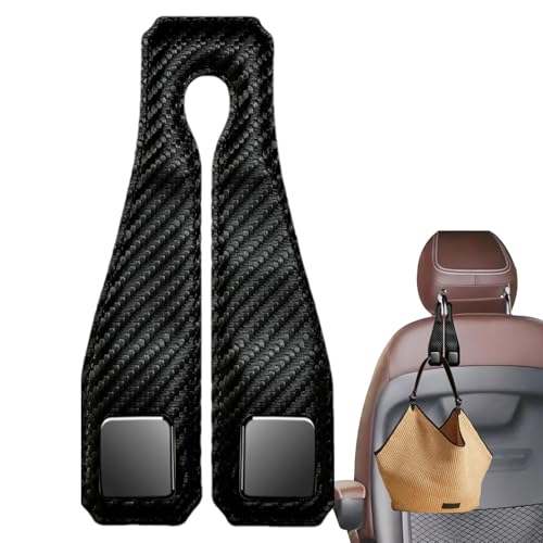Sghtil Auto Kopfstütze Haken, Auto Tasche Haken - Auto Rücksitz Haken aus Leder, Handtaschenhaken für Auto, Taschenhalterung an der Sitzlehne, von Sghtil