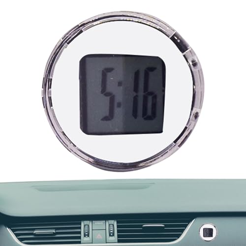 Sghtil Auto-Korlogen für das Armaturenbrett, Uhr für | Digitale Auto-Uhr kleine Belüftungsuhr | selbstklebende Auto-Uhr Imperping Dashboard Dekoration für von Sghtil